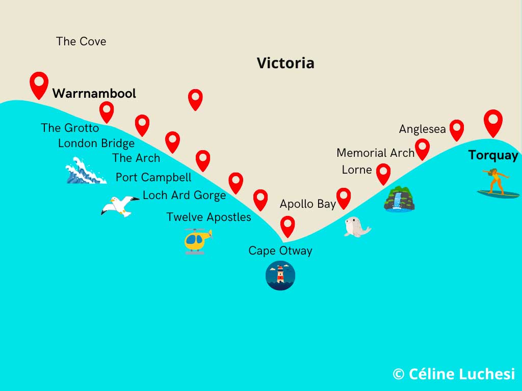 Itinéraire Great Ocean Road Australie